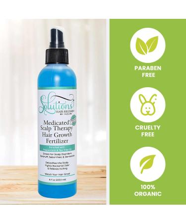 Nzuri Solutions Hair Regimen Medicated Scalp Therapy - Hair Growth Fertilizer with Peppermint & Tea Tree Oil (8oz) - Enhance Your Hair Health Worldwide - Buy Online on GoSupps.com