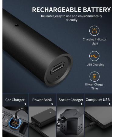 Professional USB Rechargeable Nose Trimmer for Men & Women - Painless IPX7 Waterproof Dual Edge Blades - Easy Cleaning - Buy Online on GoSupps.com