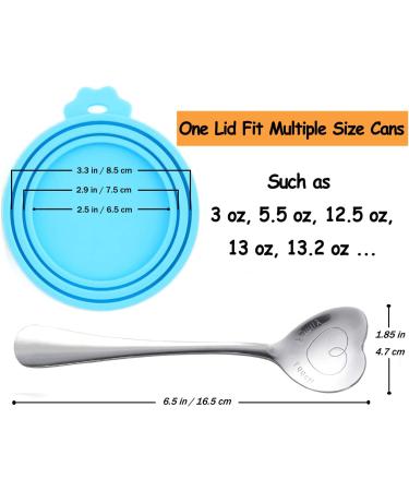 Comtim Pet Food Can Lids - 5 Piece Set, Universal Silicone Covers for Dog and Cat Cans - Multi-colored - Buy Online on GoSupps.com