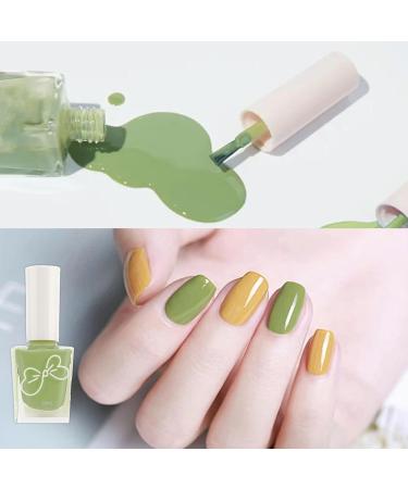 Nail Polish Green Varnish Gel Long Lasting Quick Dry Nail Neutral No Need Cure Chip-resistant Nail Varnish Pastel Large Volume 10ML Easy to Apply Nail Polish Gift for Women & Girls - Buy Online on GoSupps.com