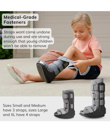 BraceAbility Pediatric Walking Boot - CAM Orthopedic Shoe for Children's Ankle Injury & Fracture Recovery (XL - Buy Online on GoSupps.com
