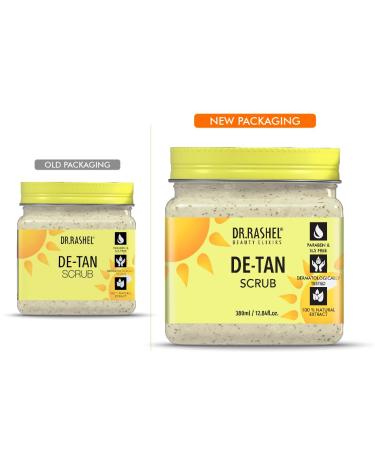 DR.RASHEL De-Tan Face & Body Scrub 12.84 Fl Oz Exfoliating Face Wash with Natural Extracts for Tan Removal Blackhead Remover & Oil Control Cleanser Suitable for Most Skin Types - 380ml - Buy Online on GoSupps.com