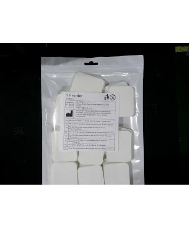 Sliverdew Powder Puff Sponge 20 Pieces Makeup Sponges Makeup Sponge Square Pads Cosmetic Applicators White Cosmetic Tool for Cleaning Face Liquid Foundation - Buy Online on GoSupps.com