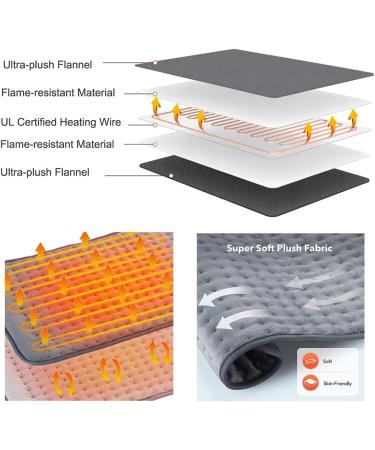 Buy Hojalis Electric Foot Warmer Pad 40x40 cm - 6 Temperature Levels 4 Timers & Overheat Protection for Full Body Comfort Dark Gray - Buy Online on GoSupps.com