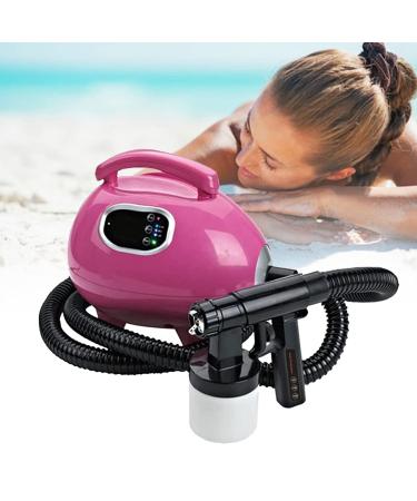 Spray Black Machine Electric Air Brush Sunless Bronzed Skin Set with 3 Speed Adjustable for Healthy Skin Tone Use in Summer Pink