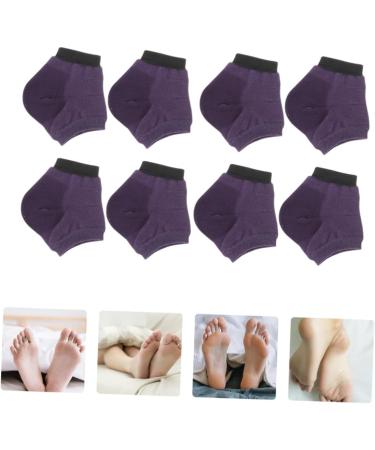 FOMIYES 5 Pairs Moisturizing Socks Foot Moisturising Socks Lotion Socks Heel Sleeves for Cracked Heels Heel Sleeve Moisturizing Dry Feet Non- Socks Yoga Socks Breathable Spa Cotton Purple - Buy Online on GoSupps.com