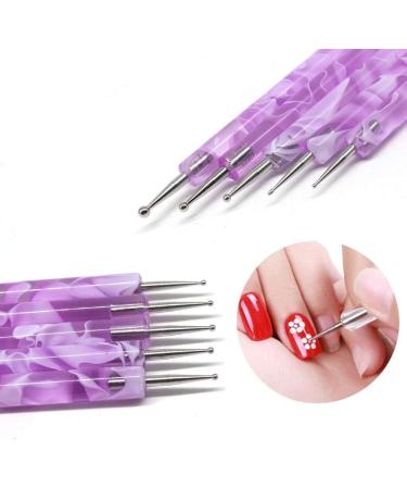 Dual-Ended Dotting Painting Pen for Nail Art DIY - Marbleizing Tool Set for Manicure - Buy Online on GoSupps.com