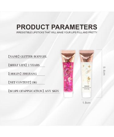 8 Color Body Glitter - Silver & White Self Adhesive Gel | Long-Lasting Cosmetic Glitter for Face Hair Eyes Lips & Nails - Perfect for Festivals & Raves | 46g - Buy Online on GoSupps.com