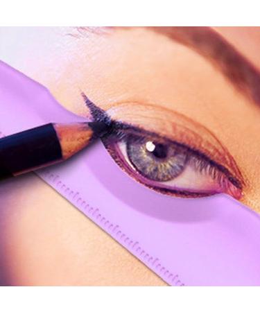 Eyeliner Stencils 3pcs/set Silicone Winged Eyeliner Tool Eyeliner Stencils Tips Eye Make-up Tool for Eyeliner Eyelash Eyebrow Face Purple - Buy Online on GoSupps.com