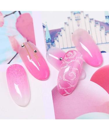SILPECWEE UV Gel Nail Gradient Sponges Pen With 16 Replaceable Heads - Ombre Brush for Acrylic Manicure DIY - NO3 - Buy Online on GoSupps.com