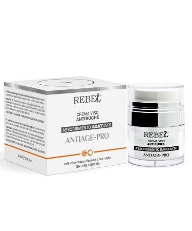 Licofarma Rebel Antiage Pro Immediate Absorption Anti-Wrinkle Face Cream | Anti-Wrinkle and Anti-Aging Cream Day and Night | Intensive Treatment | With Peptides and Lycopene | 50 ml