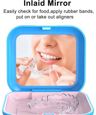 Shop BVN Braces Box | Durable Denture Container for Travel - Blue | Ideal for Dentures & Braces | International Shipping - Buy Online on GoSupps.com