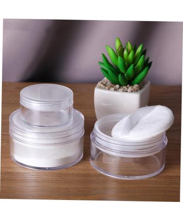 BELLIFFY 10 Pcs Transparent Powder Box Foundation Powder Case Loose Powder Holder Moisturizer Plastic White - Buy Online on GoSupps.com