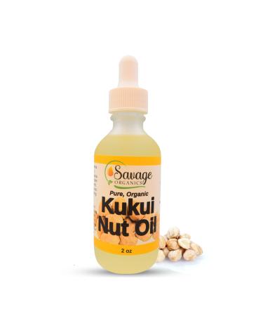 Organic Kukui Nut Oil Moisturizer - Nourish & Hydrate Your Skin Naturally with Pure Hawaiian Kukui Nut (Candlenut) Oil for a Radiant Glow- 2 oz Glass Bottle
