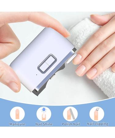 Leogony Electric Nail Clippers for Adults 2 in 1 Automatic Nail Clipper Electric Nail Cutter with Led Light (White) - Buy Online on GoSupps.com