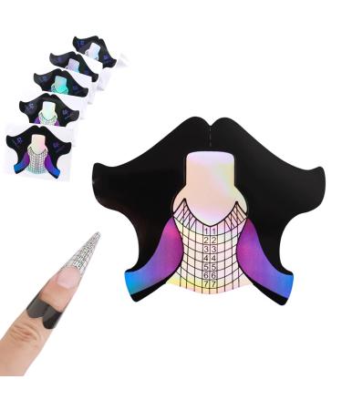 72 pieces of nail templates nail art nail shape template nail extension modeling template self-adhesive for DIY nail gel nail tips (Schwalbe) 72 pieces (Schwalbe)