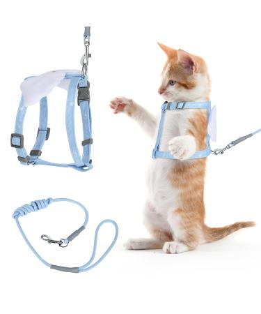 Tiesome cat dishes with a leash and collar set adjustable kitten dishes with color gradient breakout dishes with a leash for kittens while walking outdoors (blue) - Buy Online on GoSupps.com