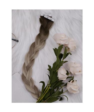 LAAVOO Tape Extensions | Real Hair Brown Balayage | Virgin Hair Extensions | Dark Brown to Light Blonde | 10PCS 40cm #4/7/80 - Buy Online on GoSupps.com