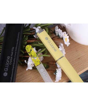 Premium Glass Nail File with Case G.Liane Professional Crystal Fingernail Files Perfect Manicure Set for Women Men Kids Nail Care Gift Set (Rose Yellow) - Buy Online on GoSupps.com