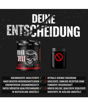 Road to Hell 2.0 - Ultra Hardcore Booster Pre Workout Powder | ATP L-Arginine Citrulline Beta Alanine Caffeine - 400g Vegan Cola-Lime - International Shipping Available - Buy Online on GoSupps.com