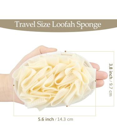 Travel Natural Body Loofah Sponge - Eco-Friendly Mini Exfoliating Scrub for Soft Sensitive Skin - Double-Sided 2 Pack - Buy Online on GoSupps.com