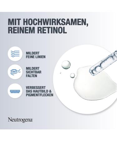 Neutrogena Retinol Boost Serum 30 ml | Anti-Aging Facial Serum with Hyaluronic Acid & Myrtle Leaf Extract for Youthful Skin - Buy Online on GoSupps.com