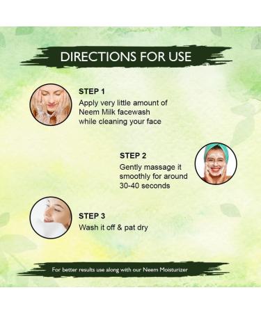 BEMT Neem & Milk Face Wash for Oily & Acne-Prone Skin Herbal Cleanser with Neem & Milk Protein Paraben-Free Facewash for Men & Women 50ml - Buy Online on GoSupps.com