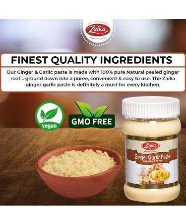 Zaika Pure Ginger Garlic Paste 26.5oz (750gm) Premium Quality Ginger Garlic Paste for Cooking Airtight Jar | Non-GMO | No Colors | Indian Origin Fresh Ginger Garlic All-Natural Ingredients (Ginger Garlic Paste) - Buy Online on GoSupps.com