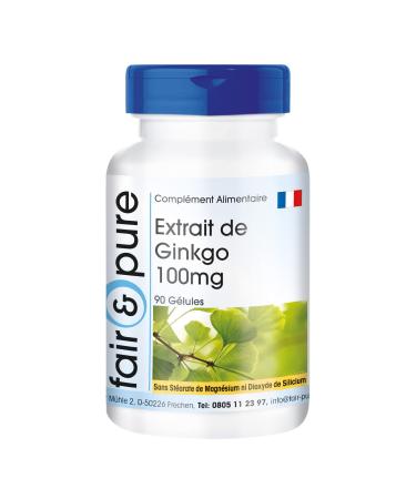 Fair & Pure - Ginkgo Capsules - Ginkgo Biloba Extract 95mg (24% Flavone - min. 6% Lactone) - Vegan - 90 capsules