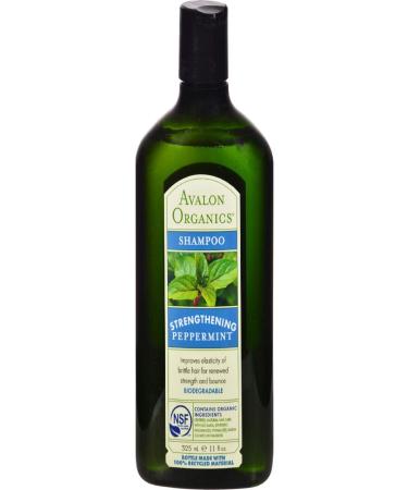Avalon Organics Shampoo Strengthening Peppermint 11 fl oz (325 ml)
