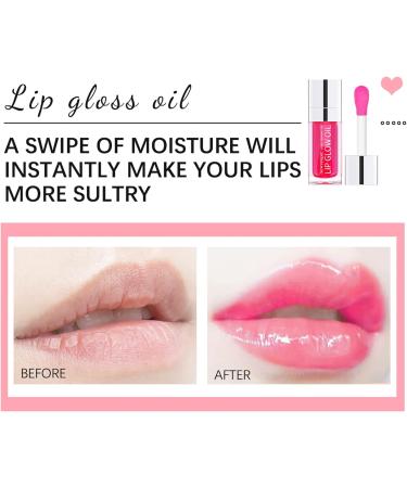 Hydrating Lip Glow Oil - Long Lasting Lip Plumper Gloss - Cherry Flavored Moisturizing Lip Oil - Buy Online on GoSupps.com