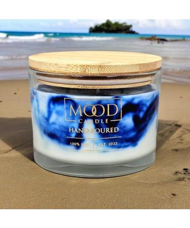 Soy Wax Candle 3-Wick 16 oz Long Burn Time Pacific Paradise Scent - Mood Candle