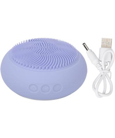 Electric Facial Cleanser Waterproof 5 Times Heating Energy Skin-friendly Facial Cleansing Brush USB Charging for All Skin Types for Deep Cleansing (Purple) - Buy Online on GoSupps.com