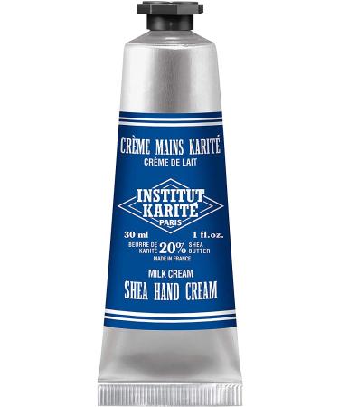 Institut Karité Paris Moisturizing and Repairing Hand and Nail Cream - Milk Cream 30 ml - Light and Non-Greasy for Dry Hands - Shea Butter Hand Cream