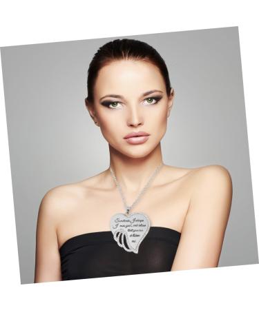 VALICLUD 1pc Diamond Letter Heart Necklace Necklaces Neck Hanging Pendant Creative Necklace Vintage Miss - Buy Online on GoSupps.com