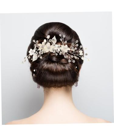 Angoily Bridal Headdress Prom Headpiece Pearl Hair Clip Women Hairpin Wedding Bridal Hair Comb Rhinestone Barrettes Pearl Hair Barrettes White Pearl Flower Bride Rhinestones - Buy Online on GoSupps.com