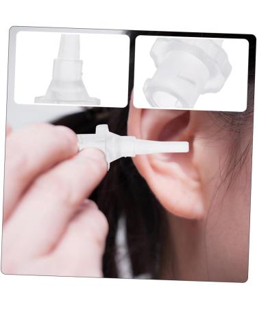 FRCOLOR Flexible Disposable Ear Washer Tips - 50 pcs White Nozzle Tool for Ear Cleaning & Flask Cleaning - Adult Size 2.8x1.1x1.1CM - Buy Online on GoSupps.com