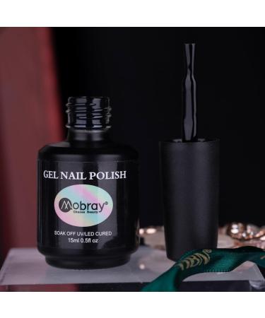 Mobray Gel Nail Polish Black Color Gel Polish 15ML Nail Varnish Soak off U V Nail Gel Varnish Salon Nail Art Manicure for Women - Buy Online on GoSupps.com