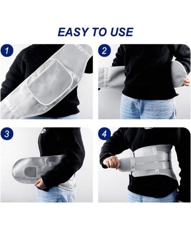 ZWEBY Adjustable Lower Back Support Belt | Breathable Lumbar Support for Men & Women | Ideal for Work Office & Sports | Black (L) - Buy Online on GoSupps.com