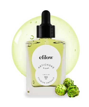 efilow Artichoke Biome Calming Facial Ampoule Redness-Relief Serum for Sensitive Skin Soothing Face Hydrator with Artichoke Leaf & Centella Asiatica Vegan K-Beauty 1.69 fl oz (50 ml)