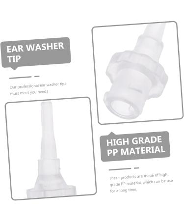 30pcs Disposable Ear Washer Nozzle Cleaning Tool - White PP Tips - 2.8x1.1x1.1cm - Buy Online on GoSupps.com