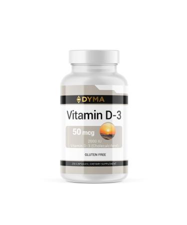 DYMA Vitamin D3 Supplement | Gluten Free | 2000 IU