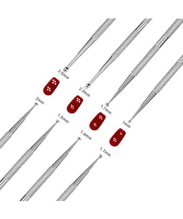 4-Piece Nail Dotting Pen Set | Double Head Professional Nail Art Tools - Stainless Steel Design - Buy Online on GoSupps.com