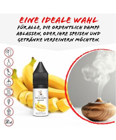 POPY Trade Mix & Enjoy Banana High Dosage Flavor 10ml Easy High Efficiency Mix for Nebulizer Fog Machines Diffuser Food Beverage DIY Projects etc. - Buy Online on GoSupps.com