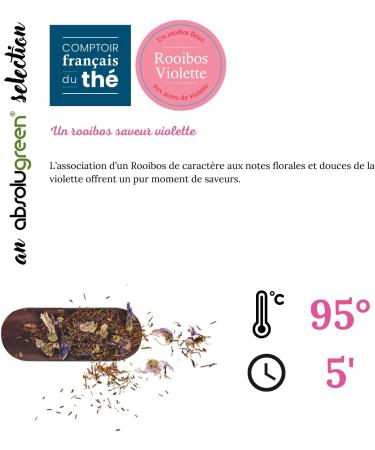 Rooibos Violet Flavor - French Tea Counter - Violet Rooibos - French House - Loose Tea - Buy Online on GoSupps.com