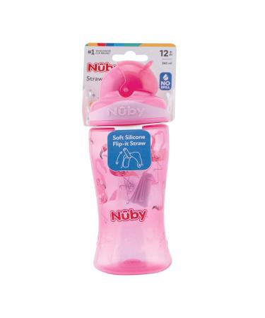 N by Flip-It Straw Cup for Kids | BPA-Free Drinking Bottle for Toddlers | Pink | 360ml | 12+ Months - International Shipping Available - Buy Online on GoSupps.com