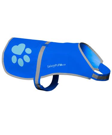 Safetypup XD - Protect your best friend.Reflective warning vest for dogs offers crucial visibility and helps you on or out of a leash (XL blue) X-Large blue