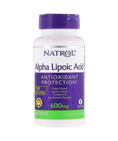 Natrol Alpha Lipoic Acid Time Release - 600 mg - 45 Tablets