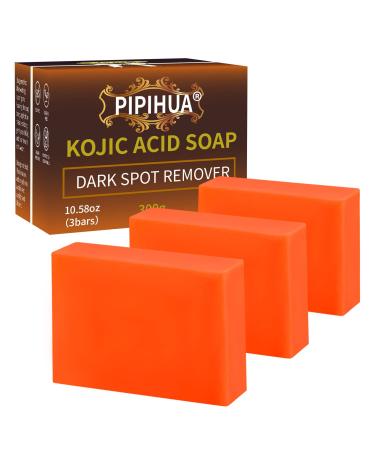 PIPIHUA Lemon Turmeric Kojic Acid Soap Dark Spot Remover for Face With Kojic Acid Vitamin C  Retinol  Collagen Soap Bar 10.58OZ