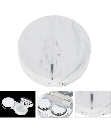 Contact Lenses Soaking Case Contact Lens Box Light in Weight Small Size Made of PVC for Makeups Make Up (White) - Buy Online on GoSupps.com